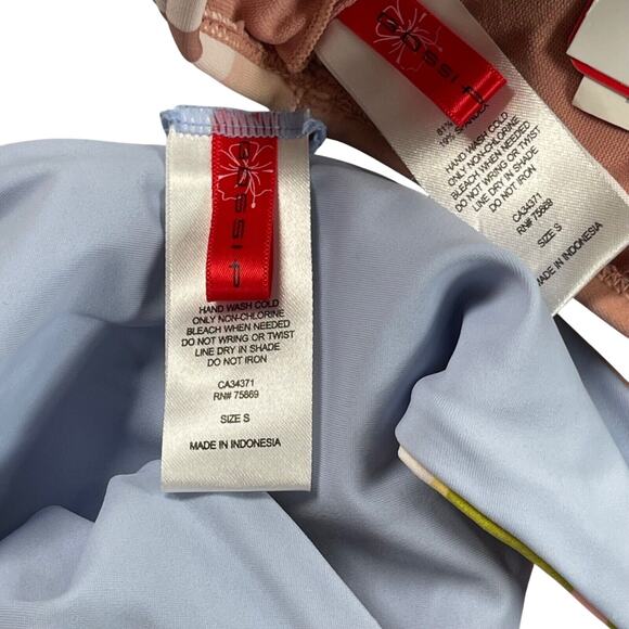 Gossip Bikini Small Multi-color Geometric Print Choker Collar Cheeky High Cut - Picture 13 of 16